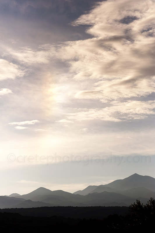 Early morning parhelion sundog 