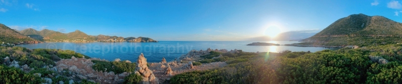 Bali village and bay 360 panorama