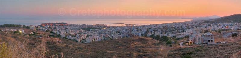 Above Retyhmnon town before sunrise