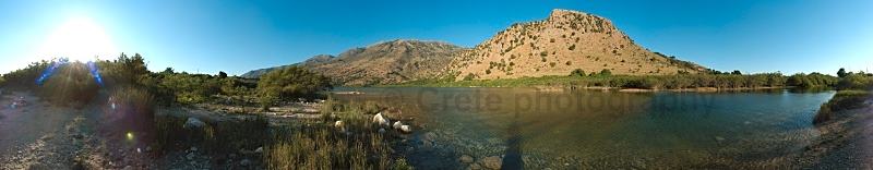 Lake Kournas 360 panorama